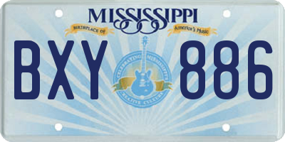 MS license plate BXY886
