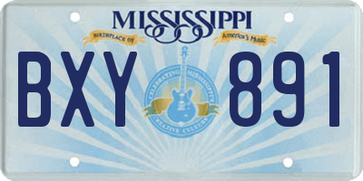 MS license plate BXY891