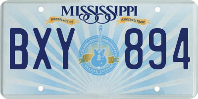 MS license plate BXY894