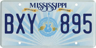 MS license plate BXY895