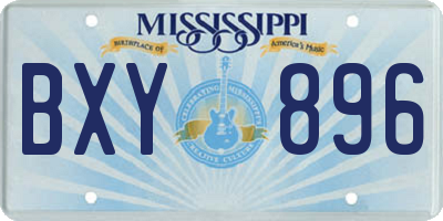 MS license plate BXY896