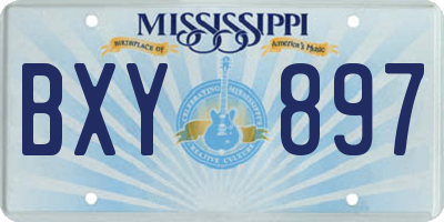 MS license plate BXY897