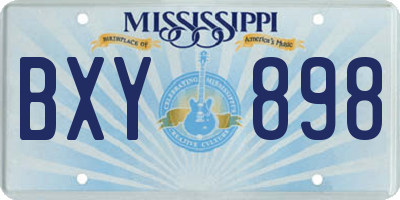 MS license plate BXY898
