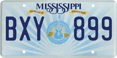 MS license plate BXY899