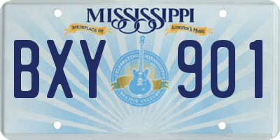 MS license plate BXY901