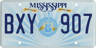 MS license plate BXY907