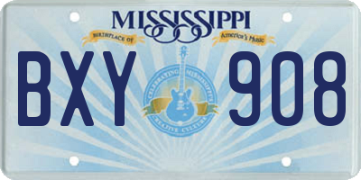 MS license plate BXY908