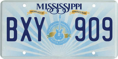MS license plate BXY909