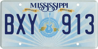 MS license plate BXY913