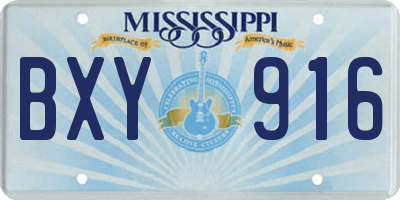 MS license plate BXY916