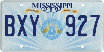 MS license plate BXY927