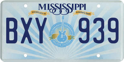 MS license plate BXY939
