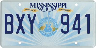 MS license plate BXY941