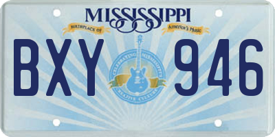 MS license plate BXY946