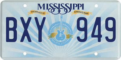 MS license plate BXY949