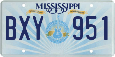 MS license plate BXY951