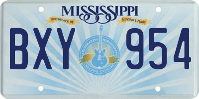 MS license plate BXY954