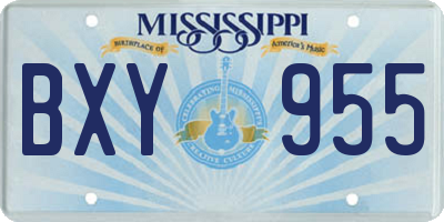 MS license plate BXY955