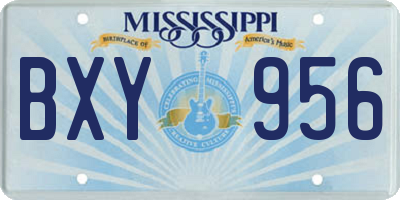 MS license plate BXY956