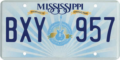 MS license plate BXY957