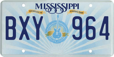MS license plate BXY964