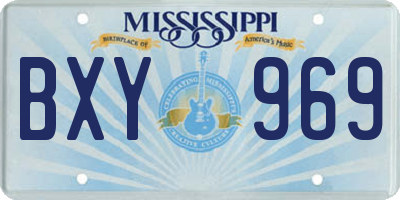 MS license plate BXY969
