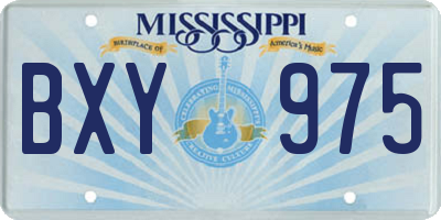 MS license plate BXY975