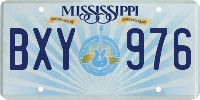 MS license plate BXY976