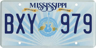MS license plate BXY979
