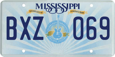 MS license plate BXZ069