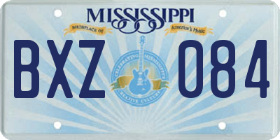MS license plate BXZ084