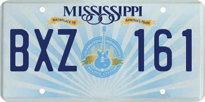 MS license plate BXZ161