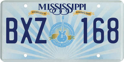 MS license plate BXZ168