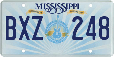 MS license plate BXZ248