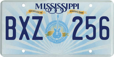 MS license plate BXZ256