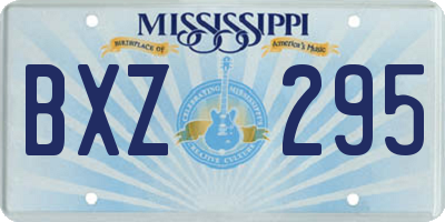 MS license plate BXZ295