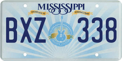 MS license plate BXZ338