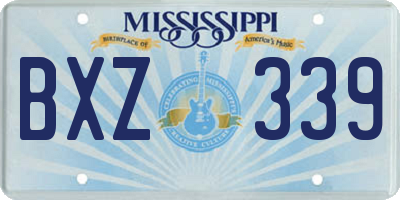 MS license plate BXZ339