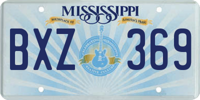 MS license plate BXZ369