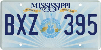 MS license plate BXZ395