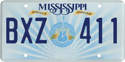 MS license plate BXZ411