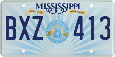 MS license plate BXZ413