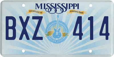 MS license plate BXZ414
