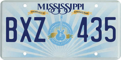 MS license plate BXZ435