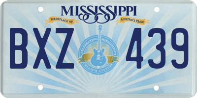 MS license plate BXZ439