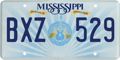 MS license plate BXZ529