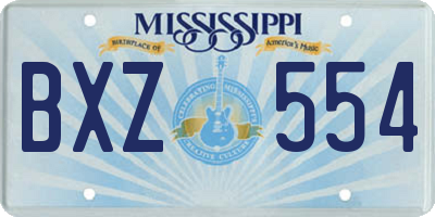MS license plate BXZ554