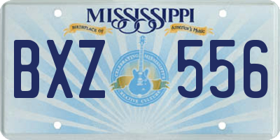 MS license plate BXZ556