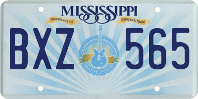 MS license plate BXZ565