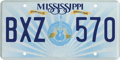MS license plate BXZ570